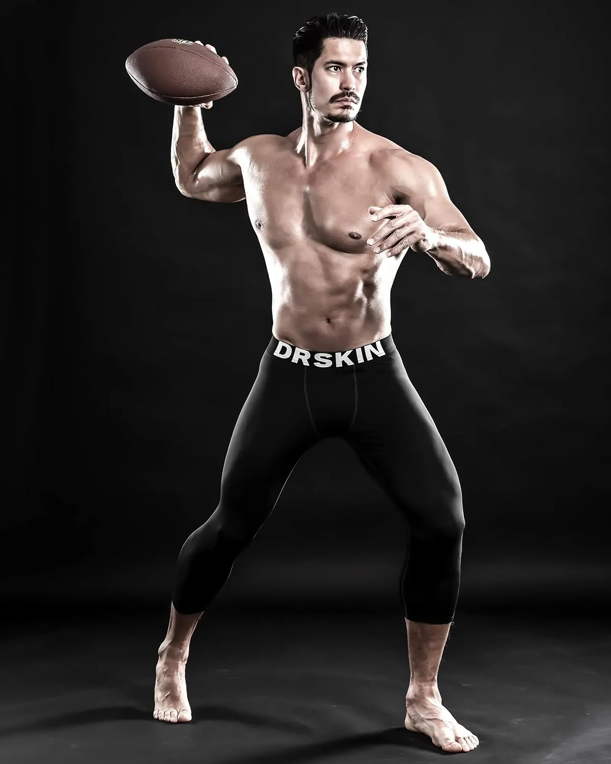 DRSKIN 3, 2 or 1 Pack Mens 3/4 Compression Pants Tights Leggings Shorts Sports Athletic Baselayer Running Workout Active