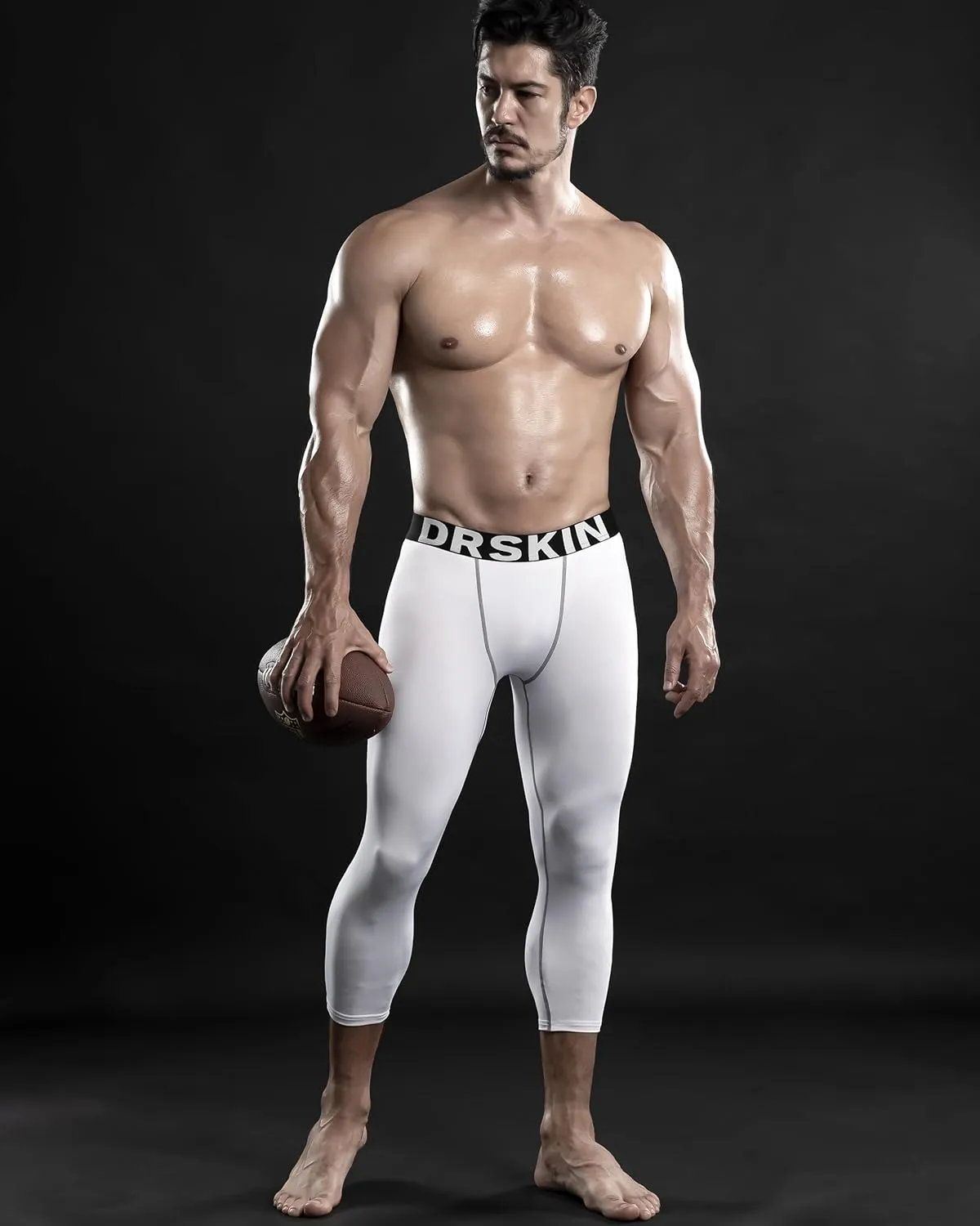DRSKIN 3, 2 or 1 Pack Mens 3/4 Compression Pants Tights Leggings Shorts Sports Athletic Baselayer Running Workout Active