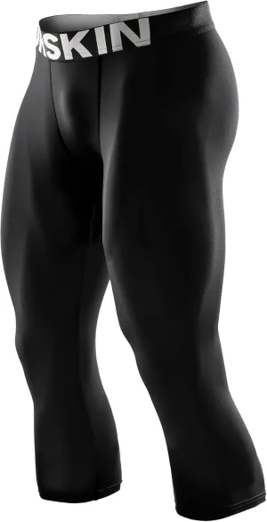 DRSKIN 3, 2 or 1 Pack Mens 3/4 Compression Pants Tights Leggings Shorts Sports Athletic Baselayer Running Workout Active