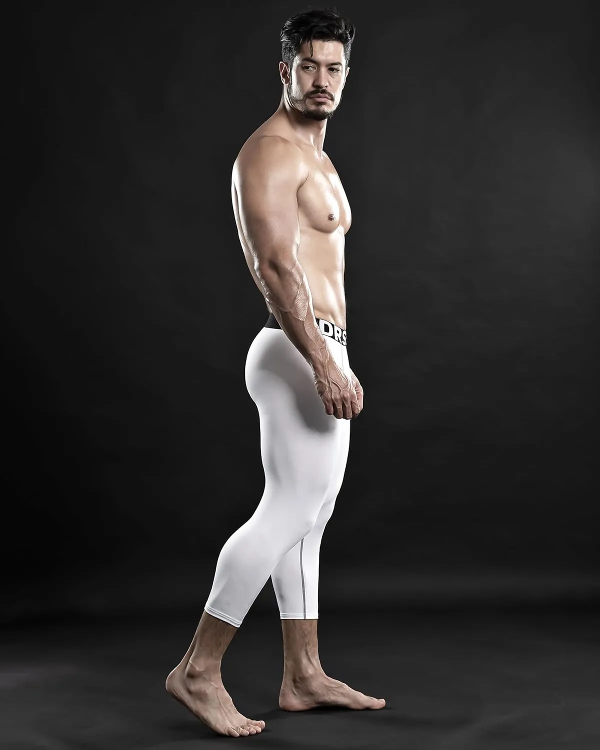 DRSKIN 3, 2 or 1 Pack Mens 3/4 Compression Pants Tights Leggings Shorts Sports Athletic Baselayer Running Workout Active