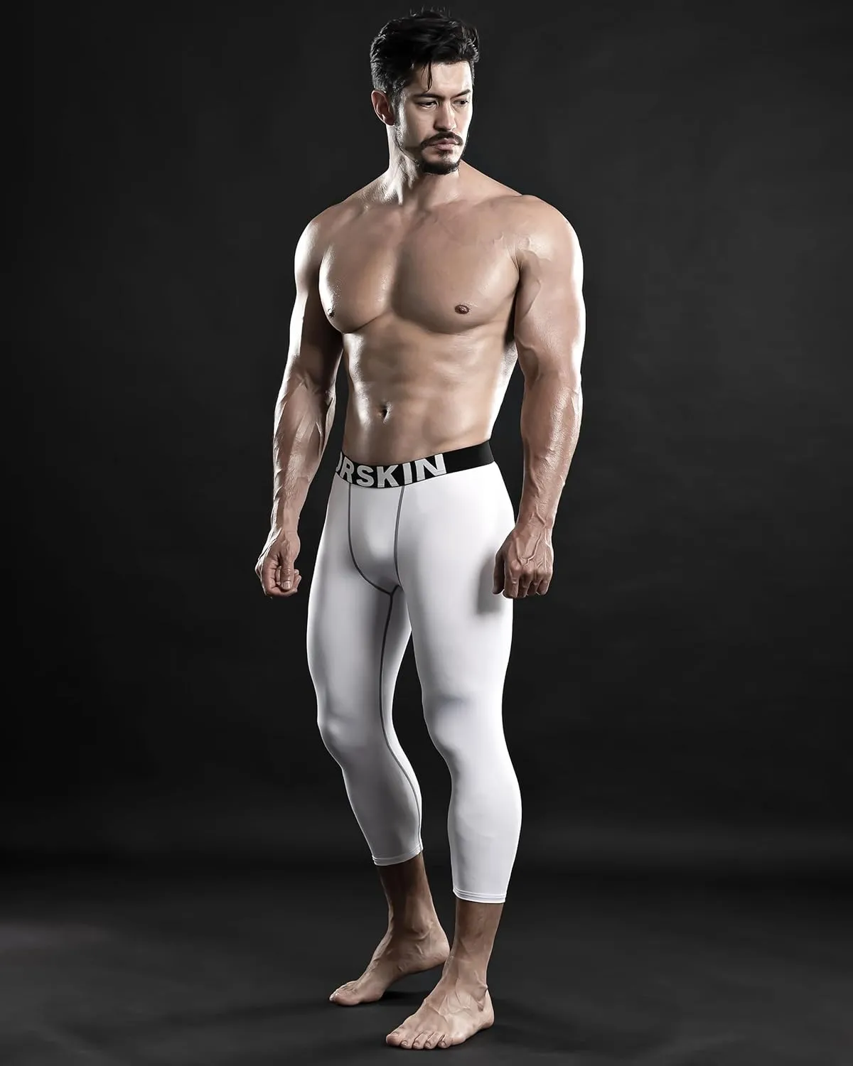 DRSKIN 3, 2 or 1 Pack Mens 3/4 Compression Pants Tights Leggings Shorts Sports Athletic Baselayer Running Workout Active