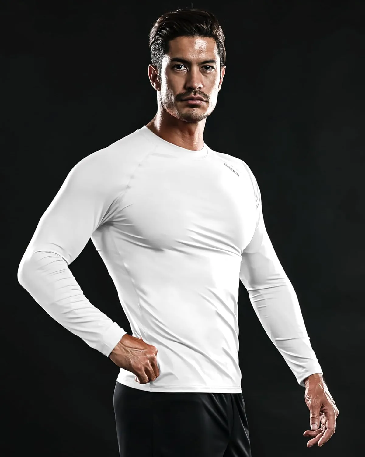 DRSKIN 4, 3, 2 or 1 Pack Men's Compression Shirts Top Long Sleeve Sports Baselayer Workout Running Athletic Active