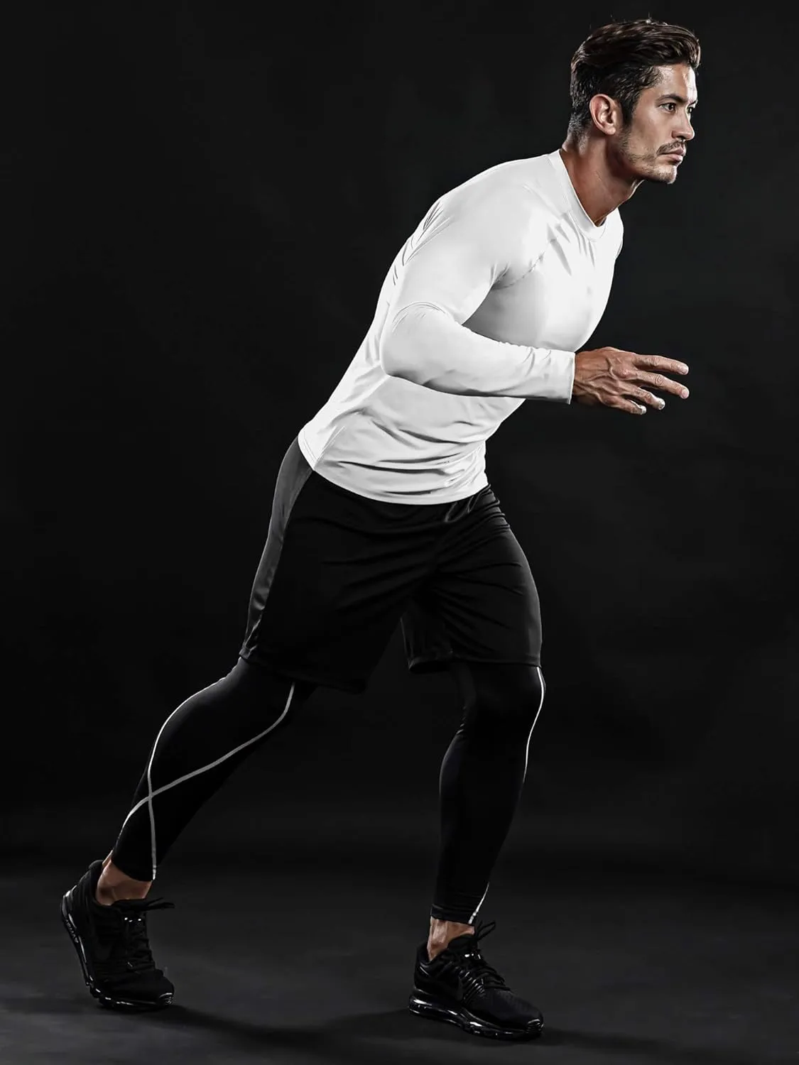 DRSKIN 4, 3, 2 or 1 Pack Men's Compression Shirts Top Long Sleeve Sports Baselayer Workout Running Athletic Active
