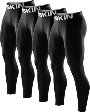 DRSKIN 5, 4, 3 or 1 Pack Mens Compression Pants Tights Leggings Sports Baselayer Running Athletic Workout Active