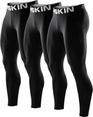 DRSKIN 5, 4, 3 or 1 Pack Mens Compression Pants Tights Leggings Sports Baselayer Running Athletic Workout Active