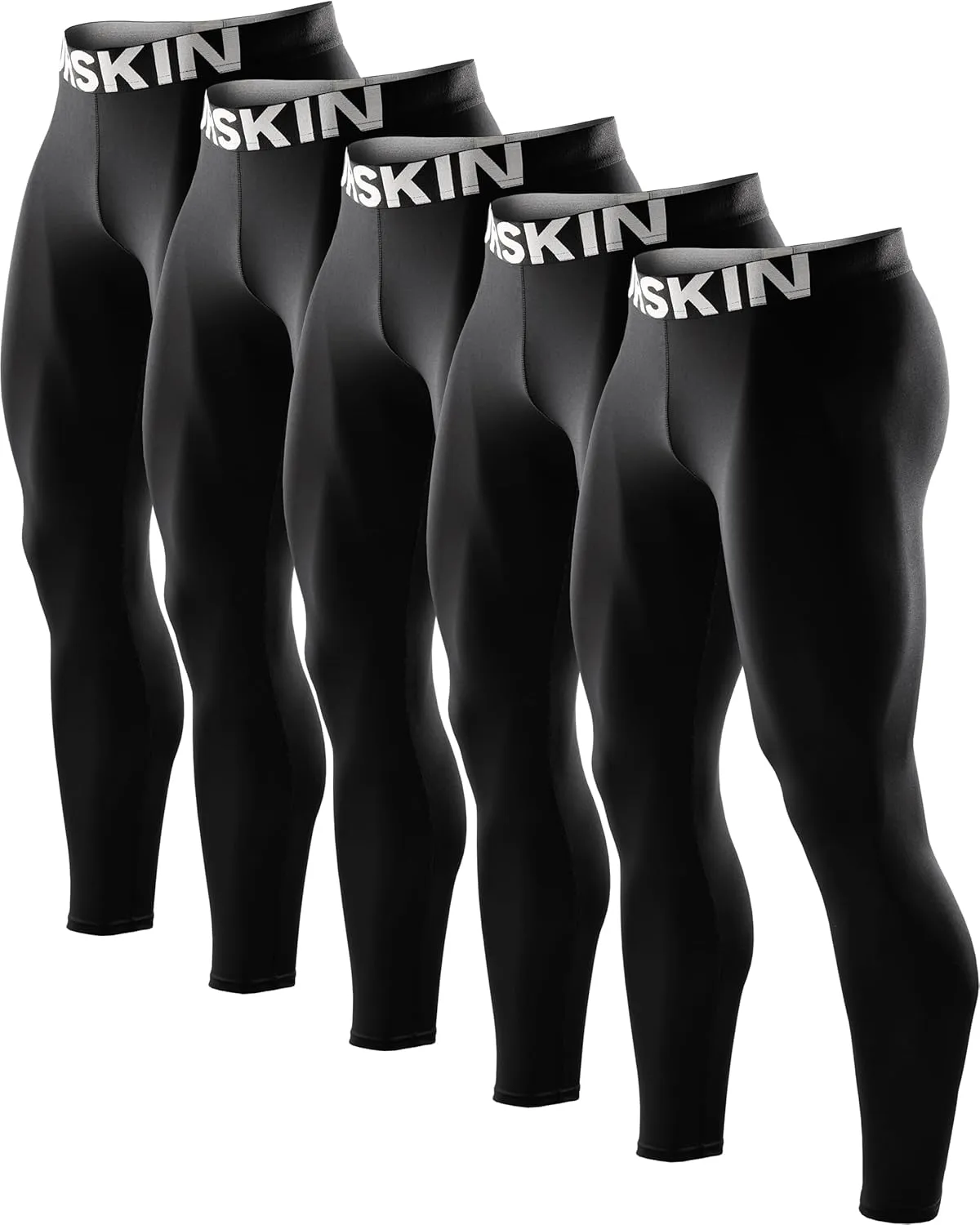 DRSKIN 5, 4, 3 or 1 Pack Mens Compression Pants Tights Leggings Sports Baselayer Running Athletic Workout Active