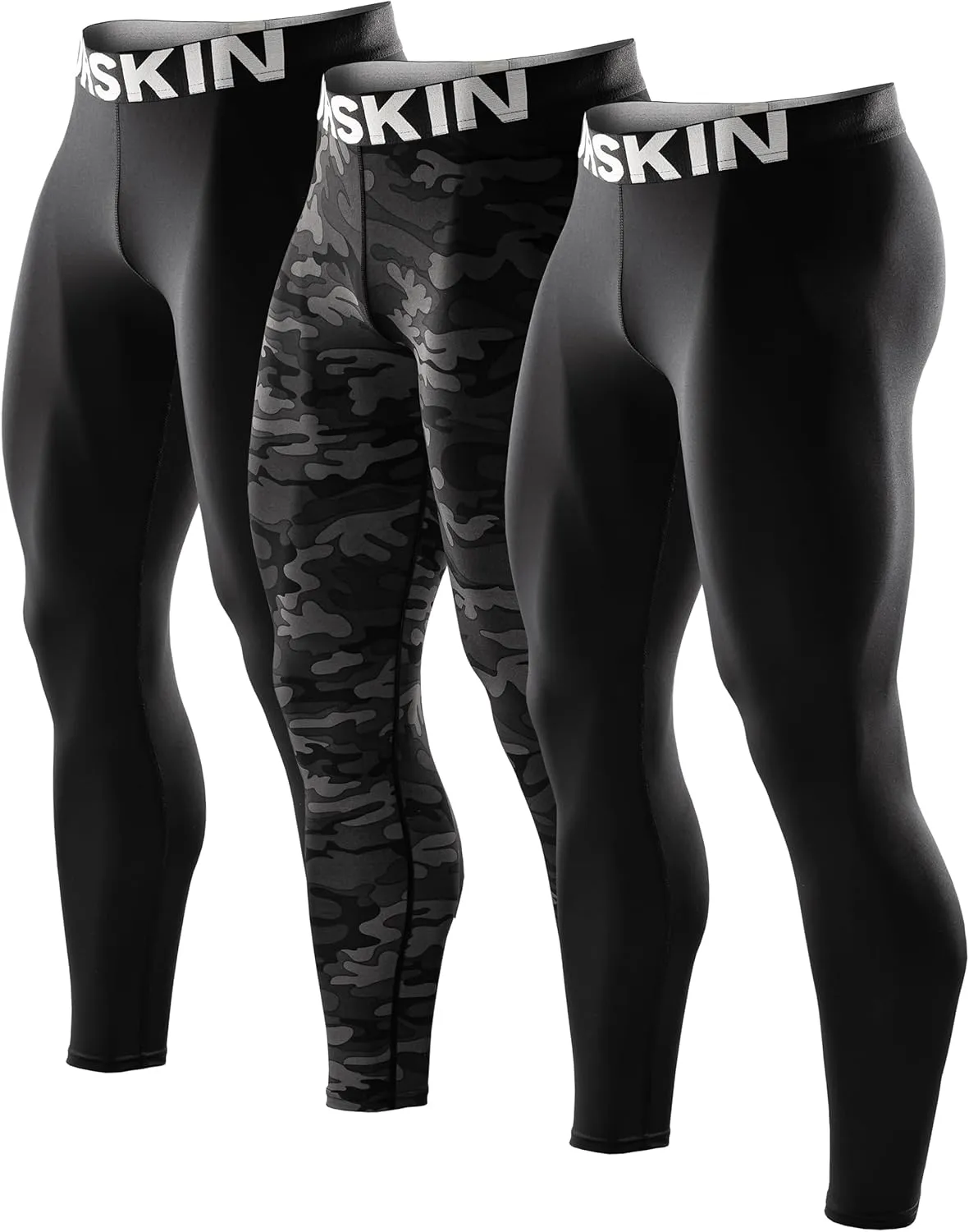 DRSKIN 5, 4, 3 or 1 Pack Mens Compression Pants Tights Leggings Sports Baselayer Running Athletic Workout Active