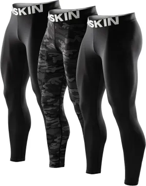 DRSKIN 5, 4, 3 or 1 Pack Mens Compression Pants Tights Leggings Sports Baselayer Running Athletic Workout Active