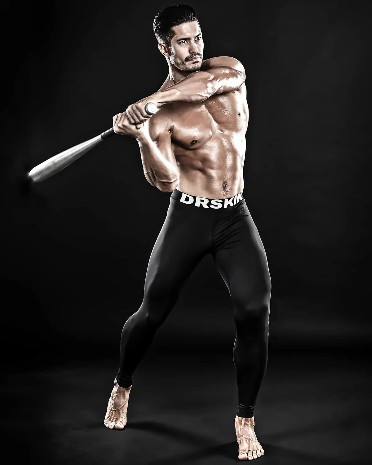 DRSKIN 5, 4, 3 or 1 Pack Mens Compression Pants Tights Leggings Sports Baselayer Running Athletic Workout Active