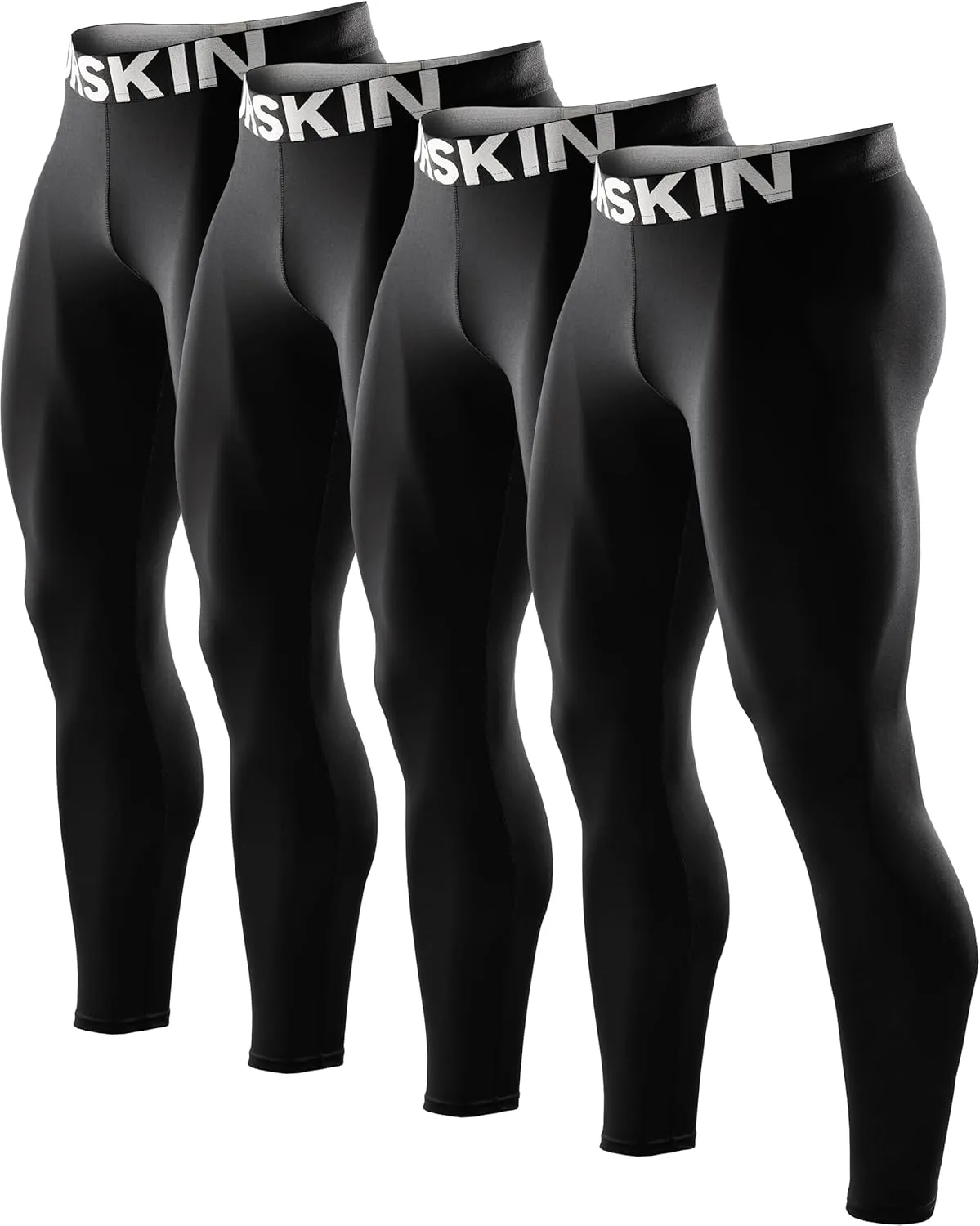 DRSKIN 5, 4, 3 or 1 Pack Mens Compression Pants Tights Leggings Sports Baselayer Running Athletic Workout Active
