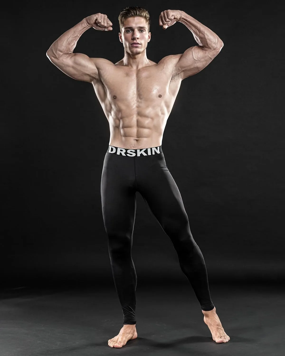 DRSKIN 5, 4, 3 or 1 Pack Mens Compression Pants Tights Leggings Sports Baselayer Running Athletic Workout Active