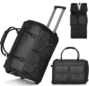 DWVO Unisex Adult Dark Grey Garment Bag, 21.1' x 14.2' x 15.4'
