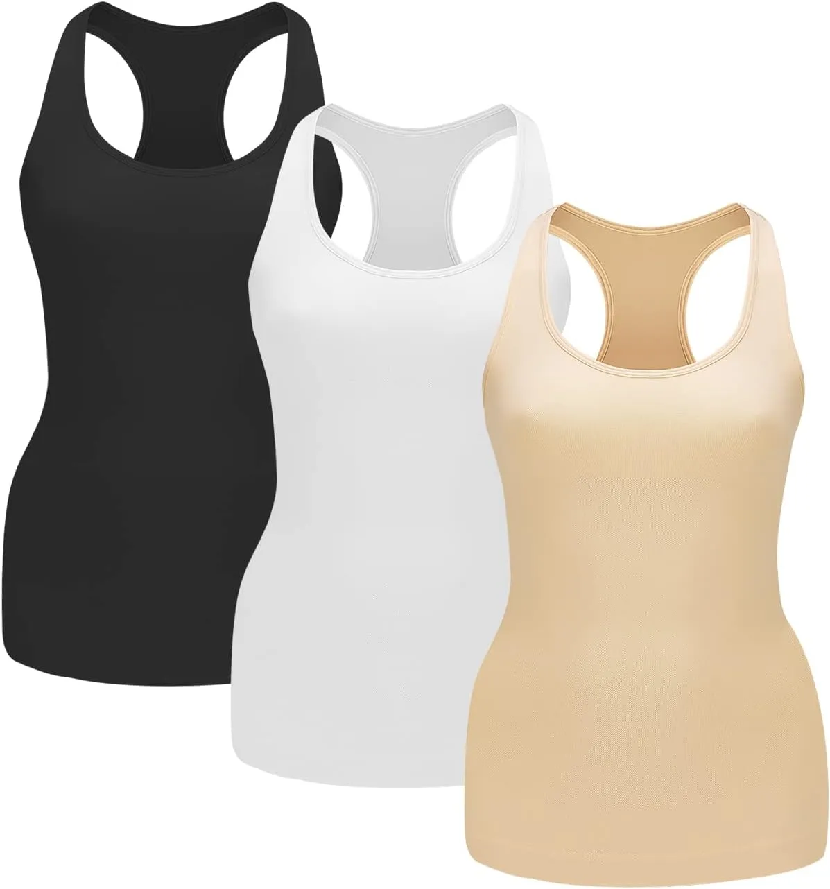 EUYZOU Women Tummy Control Shapewear Tank Tops - Seamless Compression Racerback Vest Body shaper Tank Top