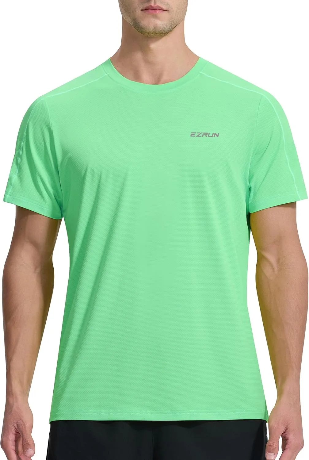 EZRUN Men's Lightweight Short Sleeve T-Shirt Quick Dry Workout Running Athletic Swim Shirts Fishing Rash Guard