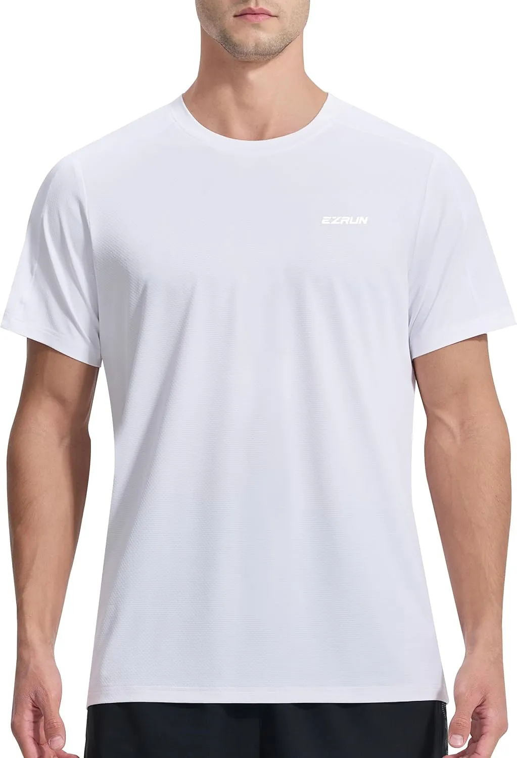 EZRUN Men's Lightweight Short Sleeve T-Shirt Quick Dry Workout Running Athletic Swim Shirts Fishing Rash Guard