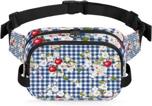 Farmhouse Cherry Crossbody Bags for Women Trendy Waterproof Fanny Pack with Adjustable Strap Fanny Pack for Travel Shopping Running and Daily Use