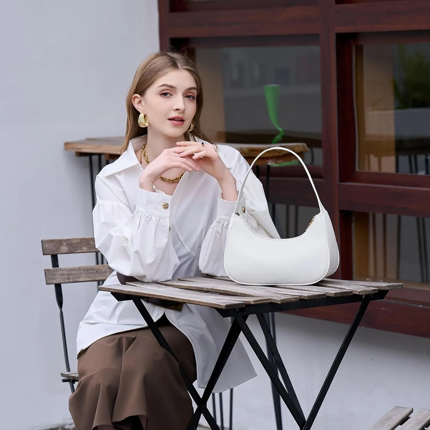 Fashion shoulder Bag for Women's Cute Hobo Tote Handbag Mini Clutch Underarm Purse for Daily Use/Work/Travel/Casual Outings