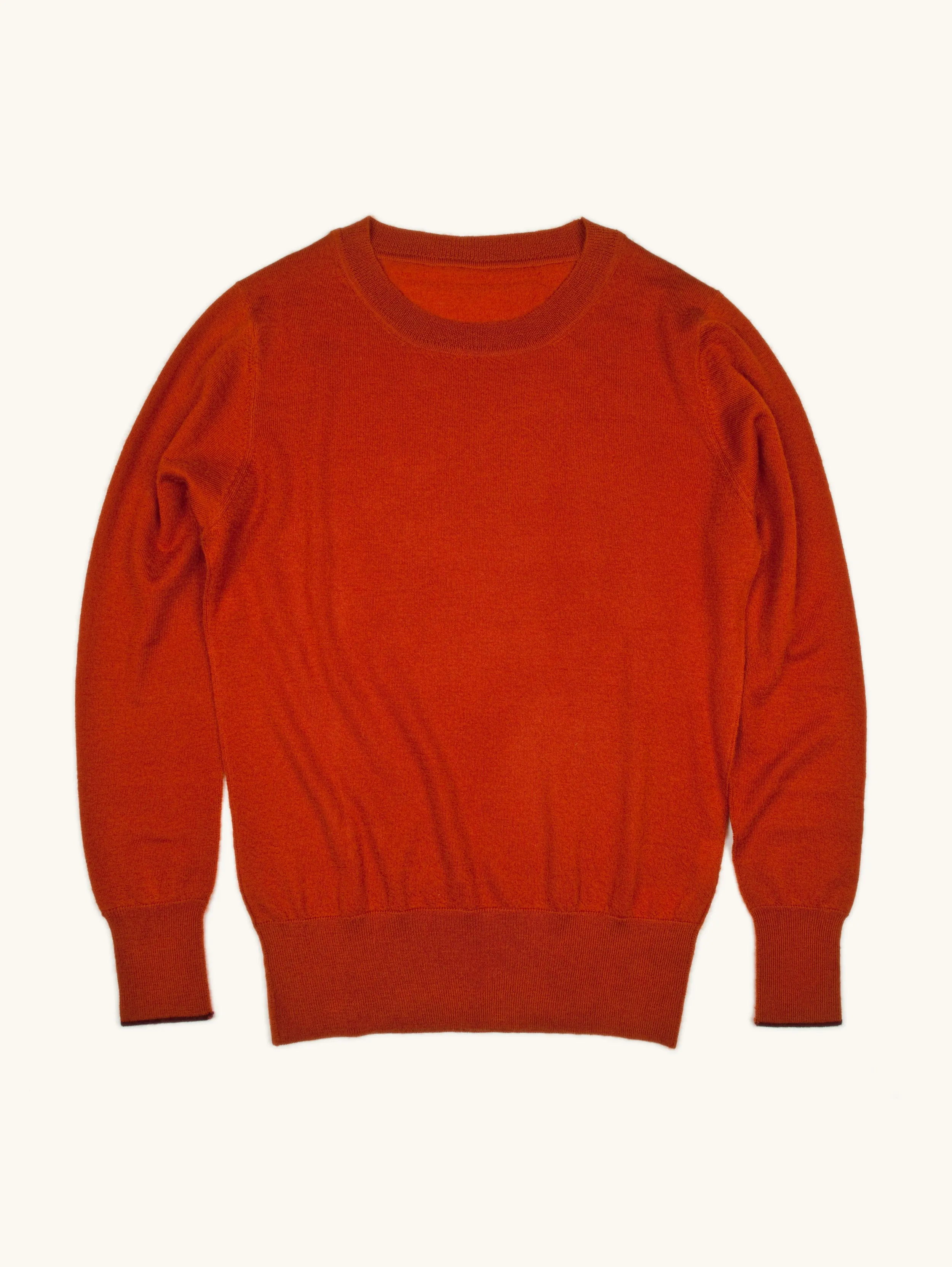 Fine Knit Crew Neck Cashmere Sweater