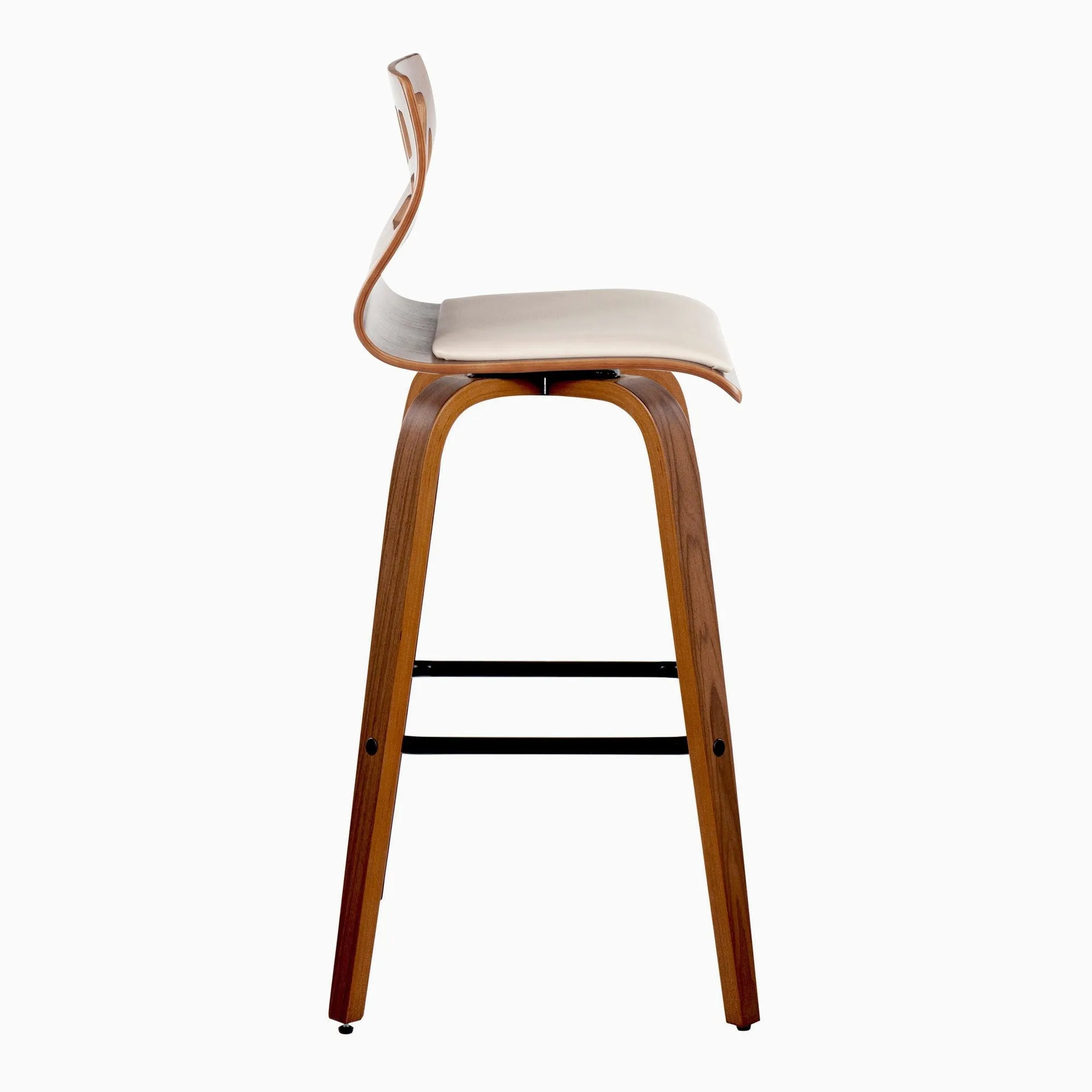 Folia 30" Fixed-Height Barstool - Set of 2 By LumiSource - B30-FOLIAPU-GRTZX2 NANACR2