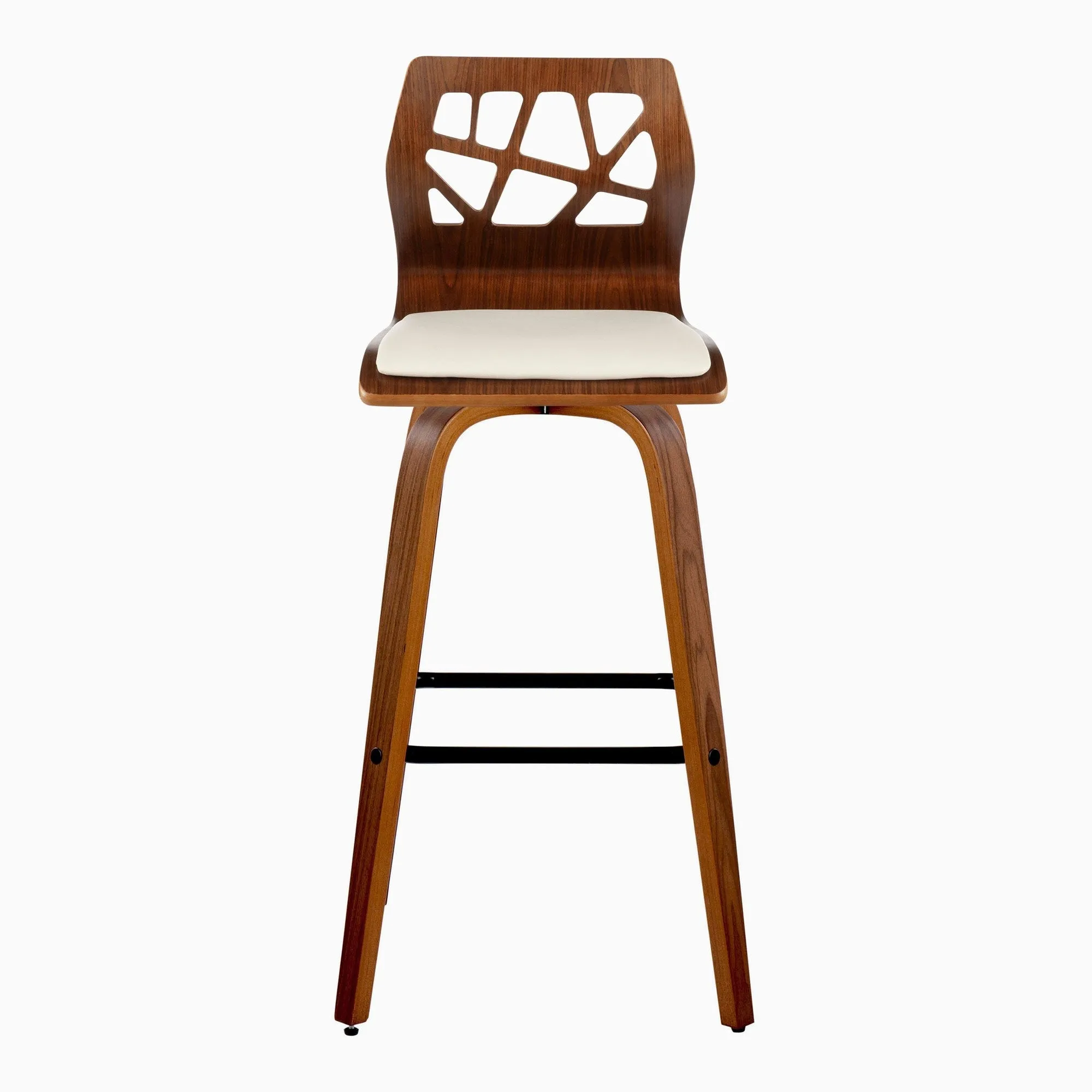 Folia 30" Fixed-Height Barstool - Set of 2 By LumiSource - B30-FOLIAPU-GRTZX2 NANACR2