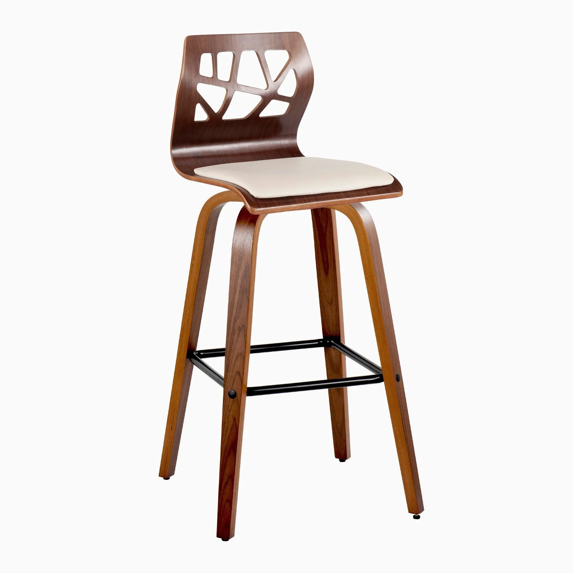 Folia 30" Fixed-Height Barstool - Set of 2 By LumiSource - B30-FOLIAPU-GRTZX2 NANACR2