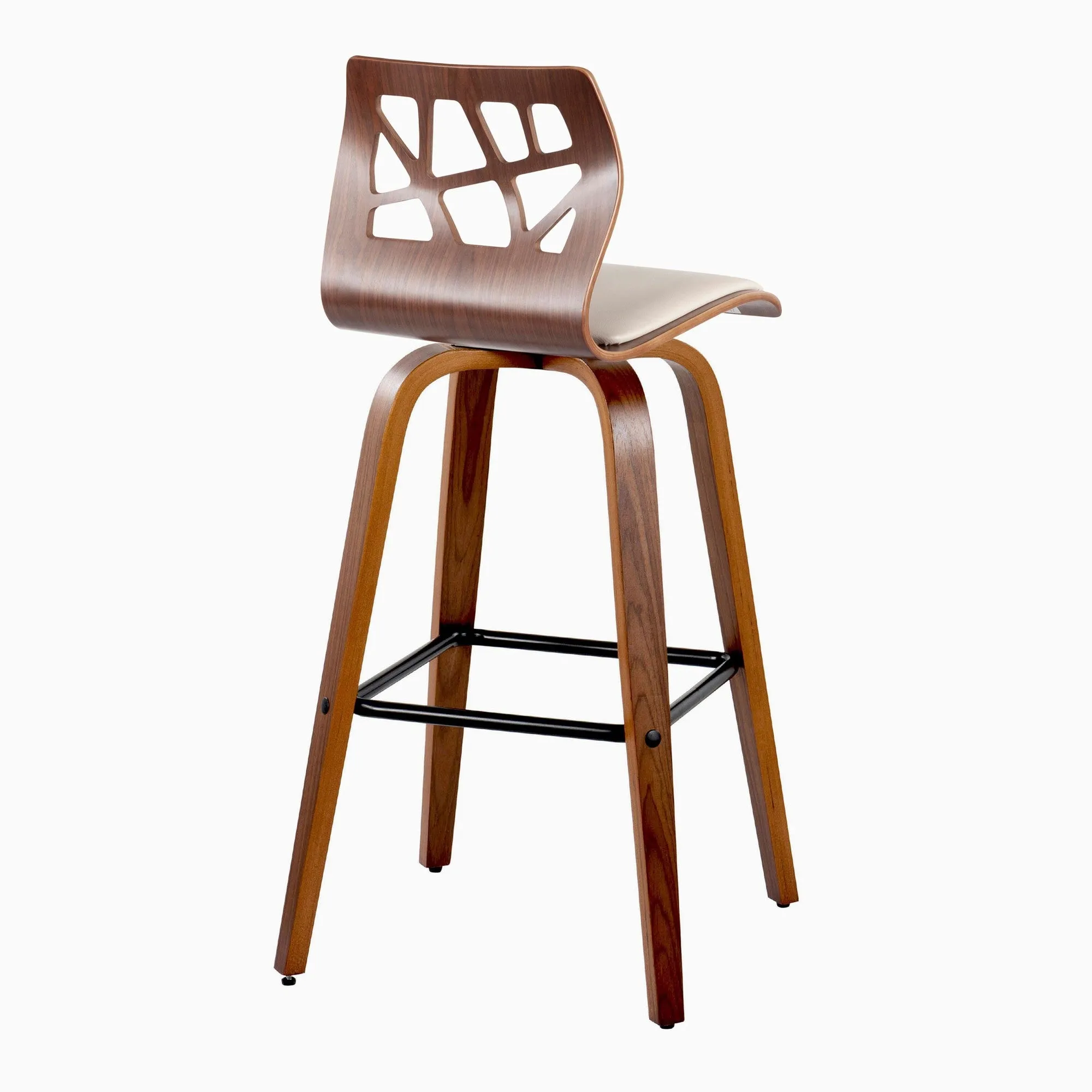 Folia 30" Fixed-Height Barstool - Set of 2 By LumiSource - B30-FOLIAPU-GRTZX2 NANACR2