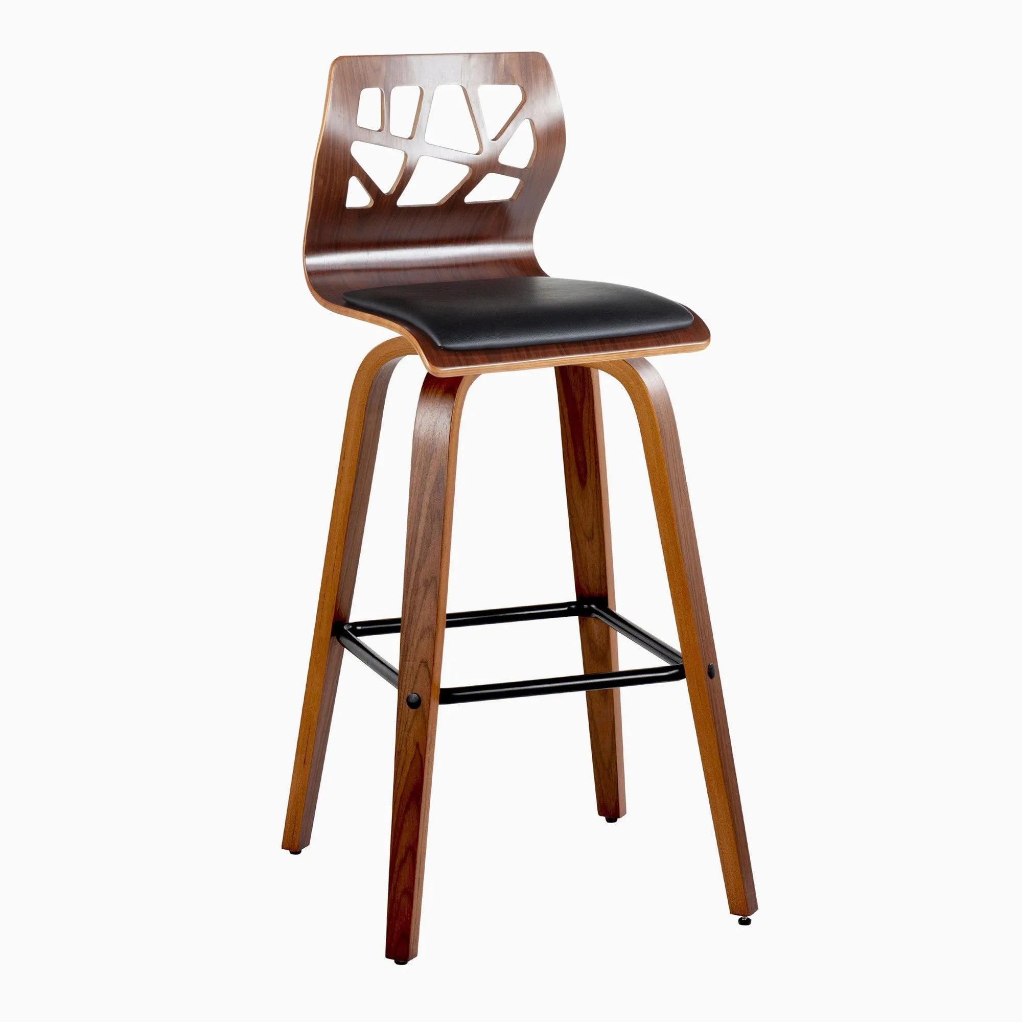 Folia 30" Fixed-Height Barstool - Set of 2 By LumiSource - B30-FOLIAPU-GRTZX2 NANACR2