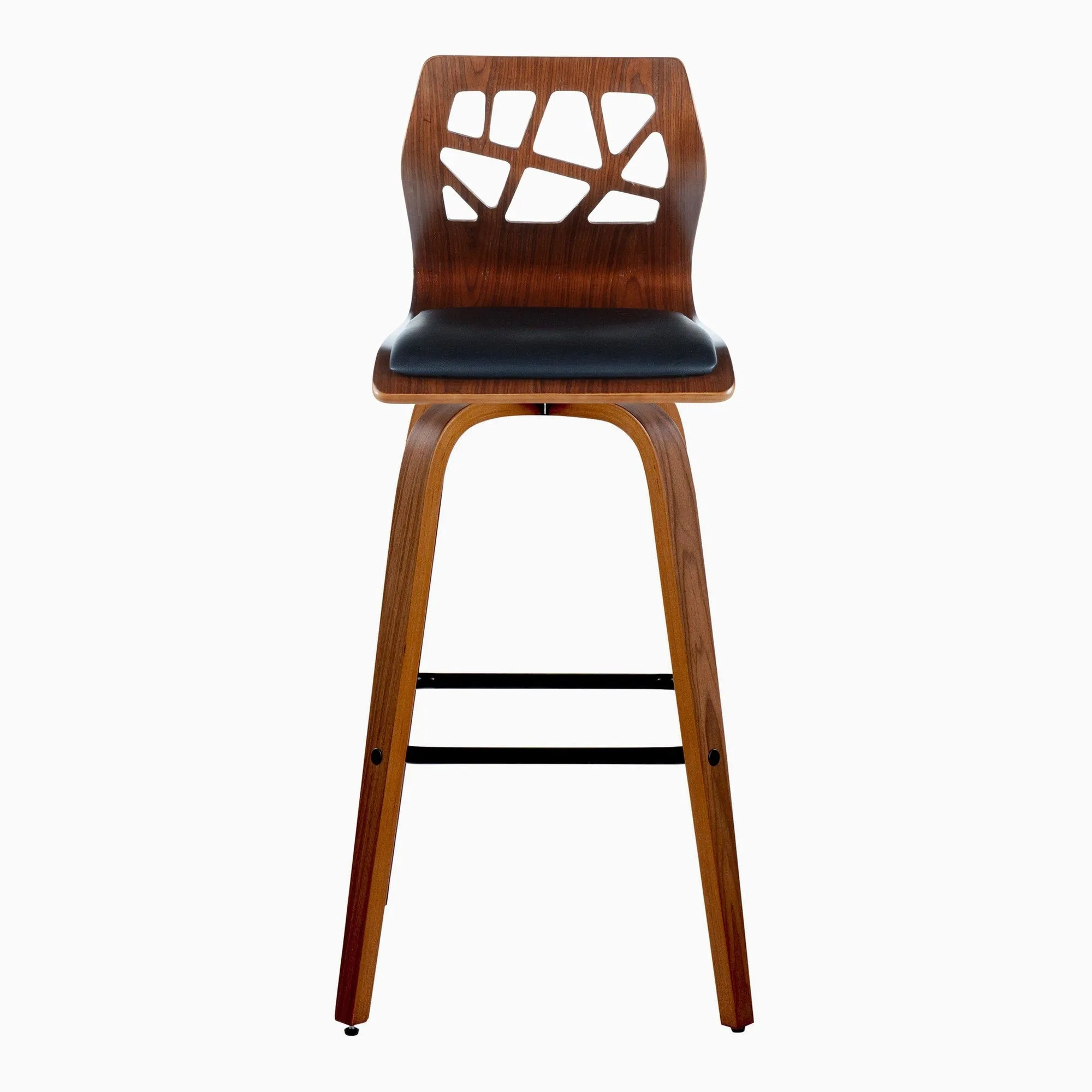 Folia 30" Fixed-Height Barstool - Set of 2 By LumiSource - B30-FOLIAPU-GRTZX2 NANACR2
