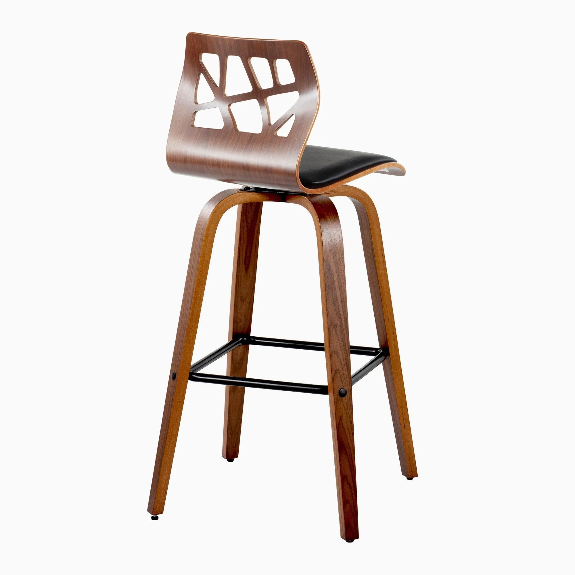 Folia 30" Fixed-Height Barstool - Set of 2 By LumiSource - B30-FOLIAPU-GRTZX2 NANACR2