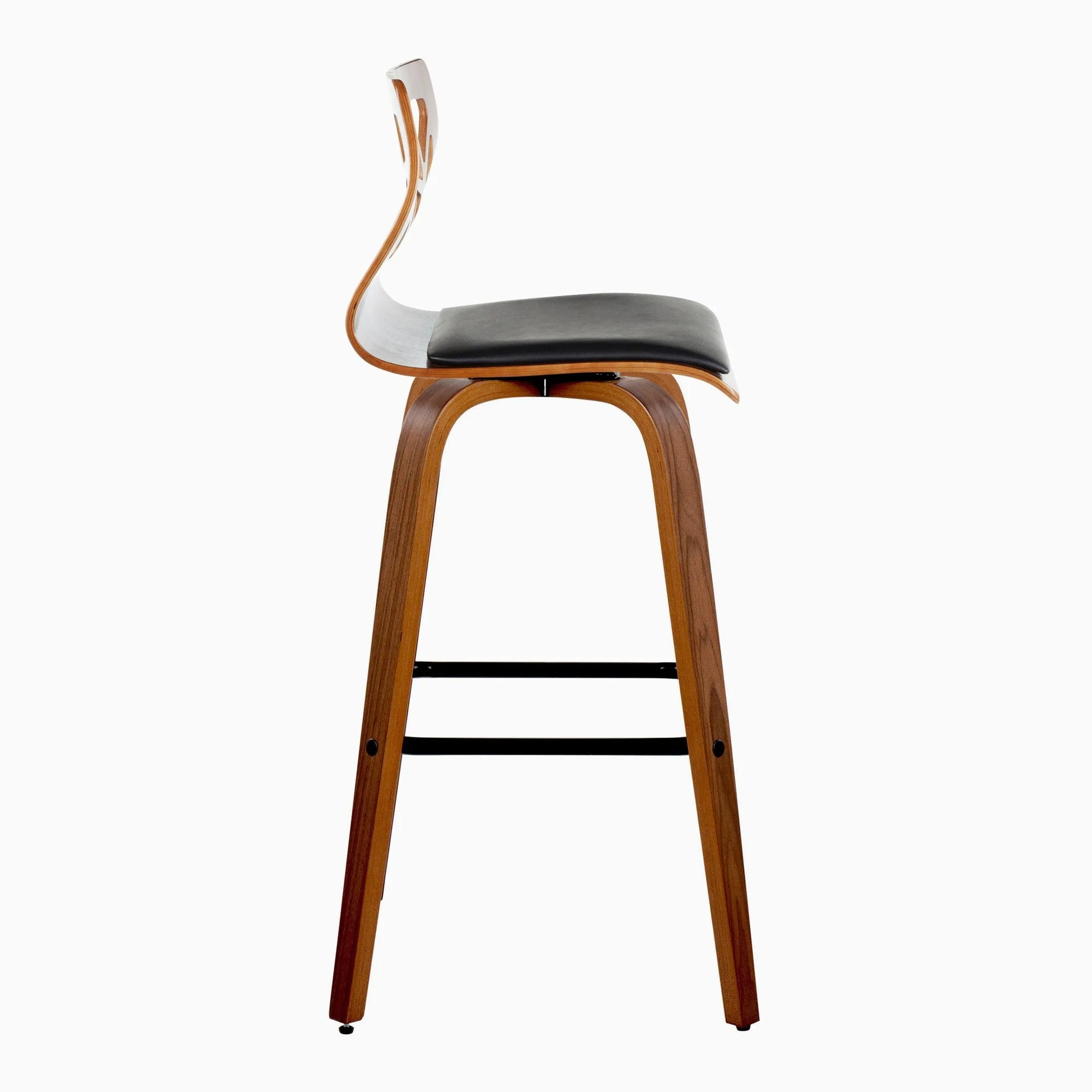 Folia 30" Fixed-Height Barstool - Set of 2 By LumiSource - B30-FOLIAPU-GRTZX2 NANACR2