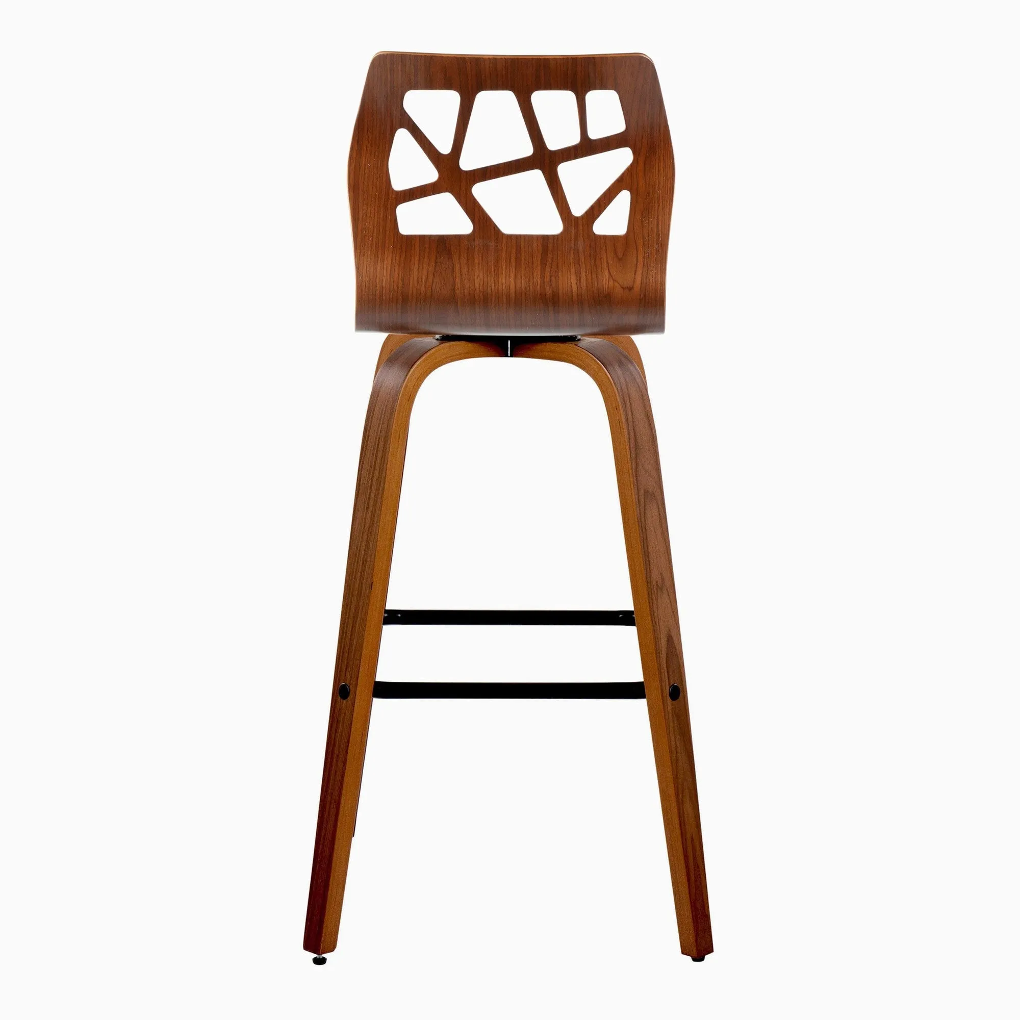 Folia 30" Fixed-Height Barstool - Set of 2 By LumiSource - B30-FOLIAPU-GRTZX2 NANACR2