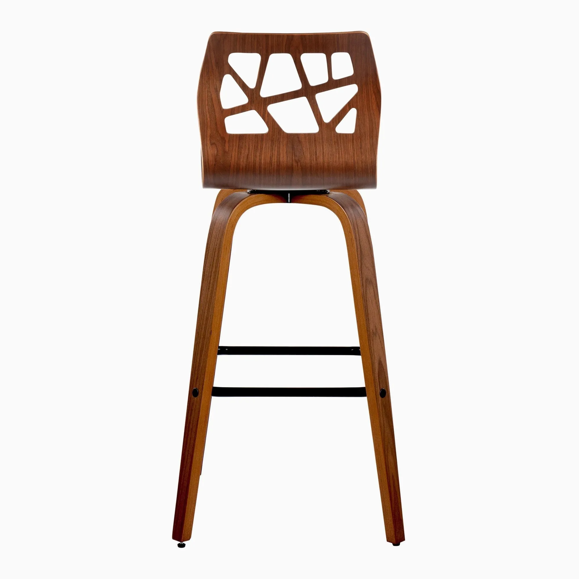 Folia 30" Fixed-Height Barstool - Set of 2 By LumiSource - B30-FOLIAPU-GRTZX2 NANACR2