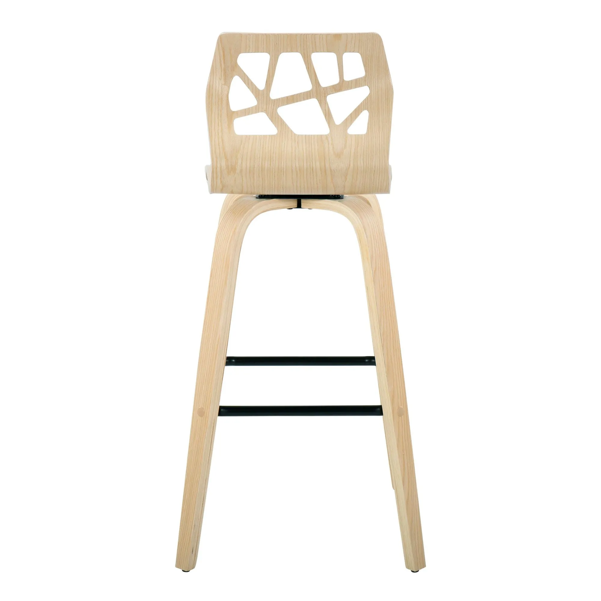 Folia 30" Fixed-Height Barstool - Set of 2 By LumiSource - B30-FOLIAPU-GRTZX2 NANACR2