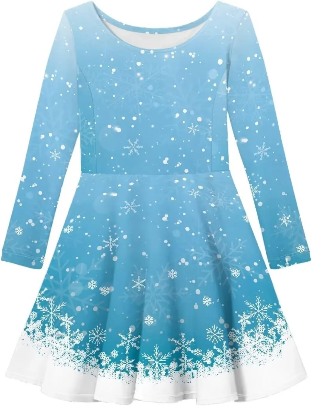 Girl Clothes Novelty Skater Dress for Kids 3-16 Years Toddler Girl Long Sleeve Dress Little Girls Fall Dresses