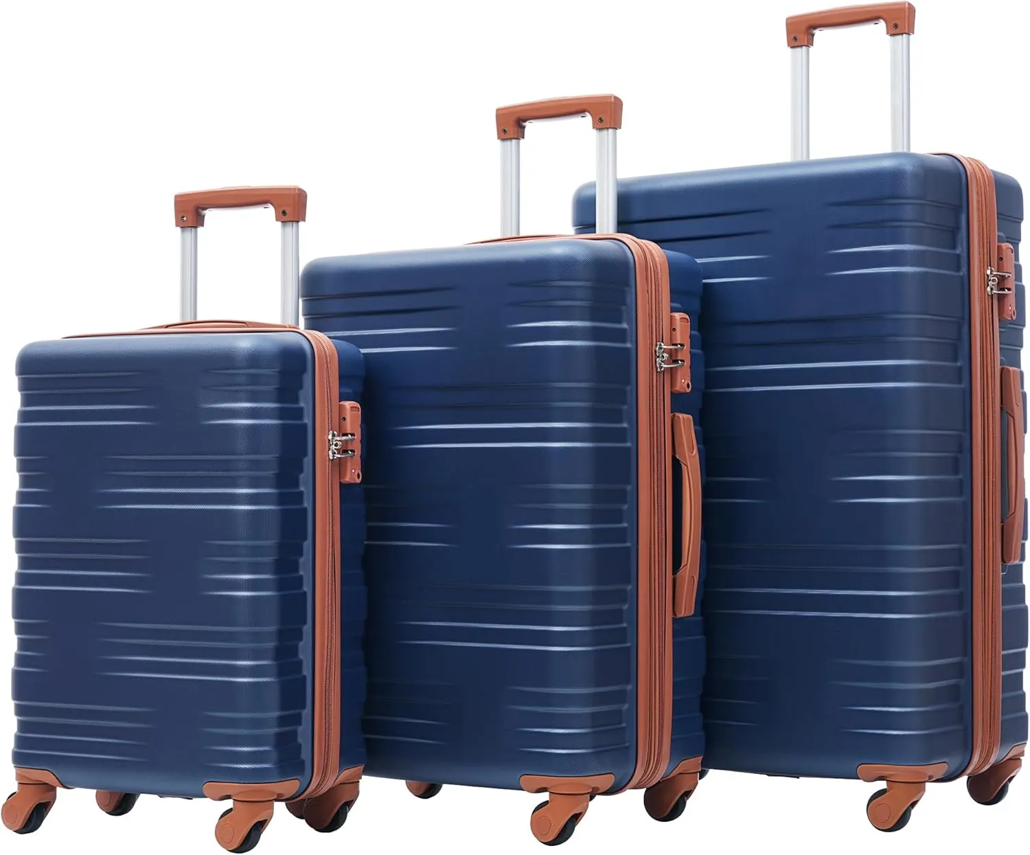 Hardshell Luggage Sets 3 Pcs Spinner Suitcase with TSA Lock Lightweight 20''24''28''