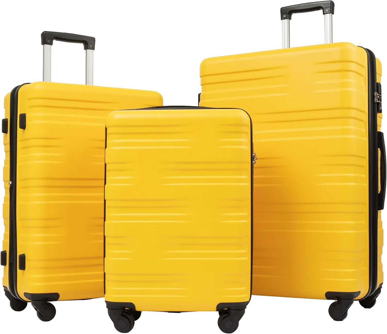 Hardshell Luggage Sets 3 Pcs Spinner Suitcase with TSA Lock Lightweight 20''24''28''