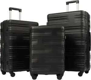 Hardshell Luggage Sets 3 Pcs Spinner Suitcase with TSA Lock Lightweight 20''24''28''