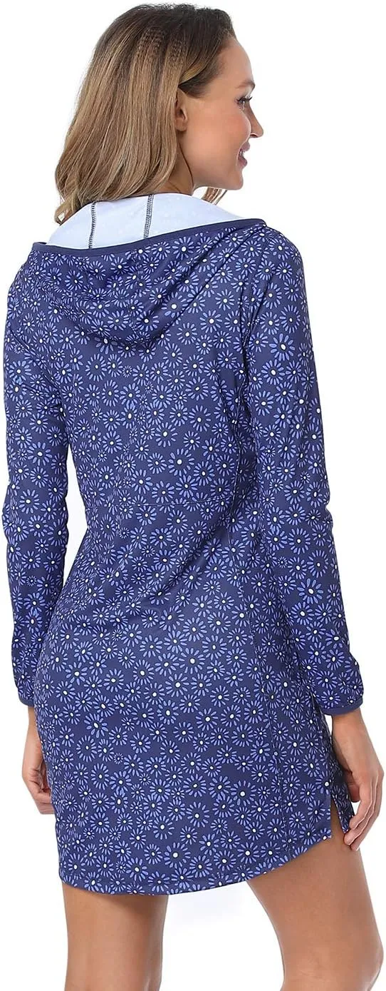 HDE Beach Coverups for Women UPF 50 Long Sleeve Swim Cover Up Dress with Hood
