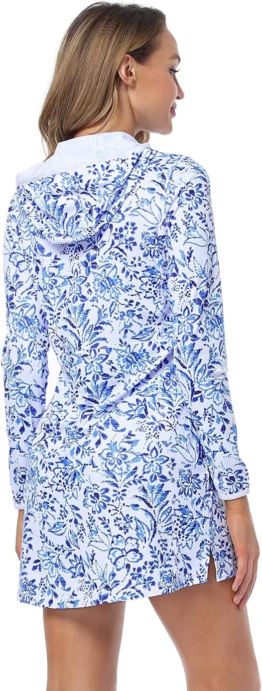 HDE Beach Coverups for Women UPF 50 Long Sleeve Swim Cover Up Dress with Hood
