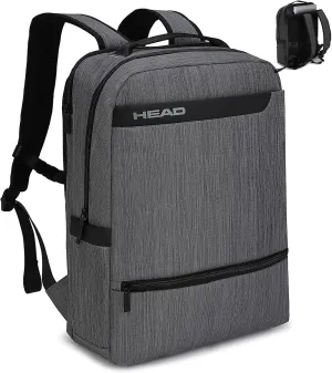 HEAD Waterproof Laptop Backpack for Men with Trolley Sleeve, Business Laptop Backpacks fits 17.3 inch Notebook, Large Travel Backpack for Work/Commute/College