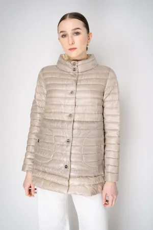 Herno Reversible Padded Jacket in Pastel Yellow / Beige
