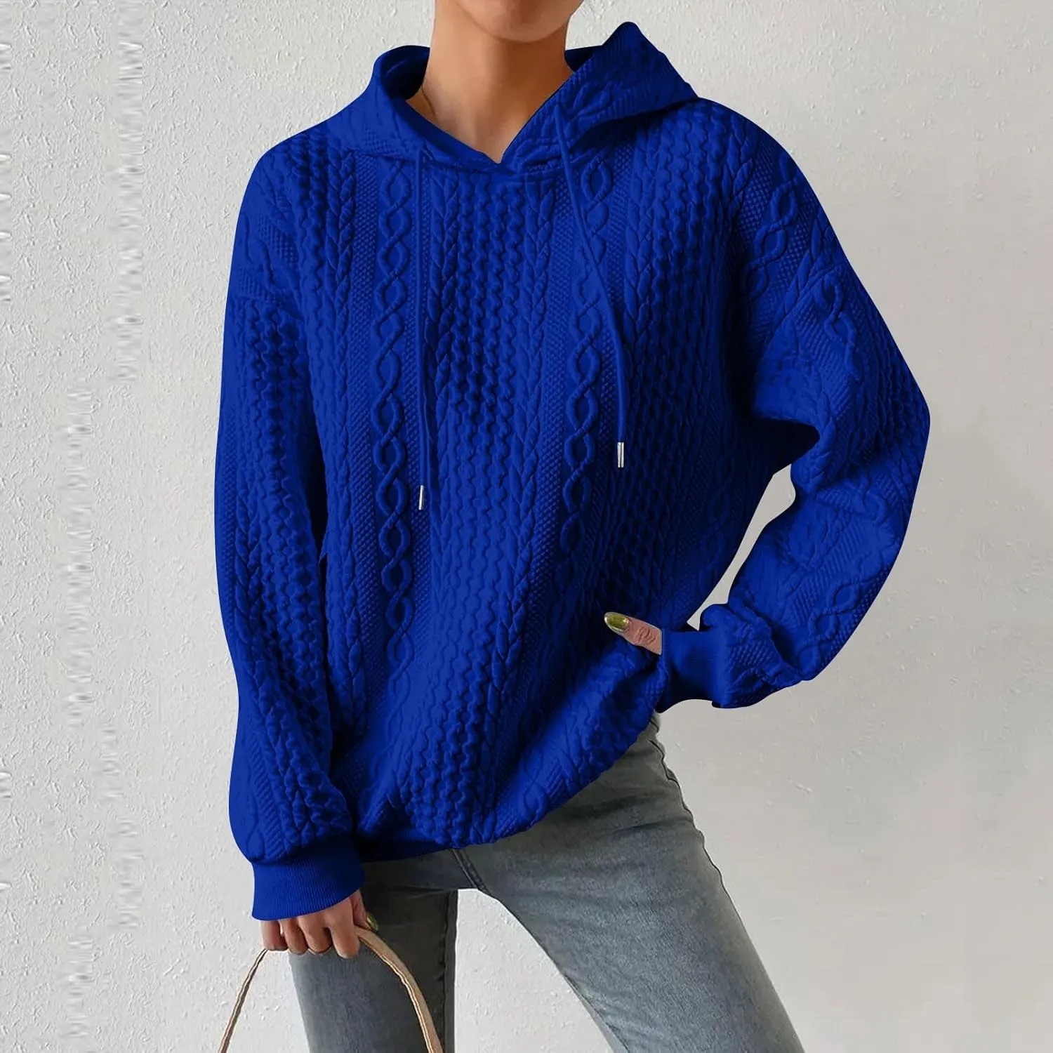 Hoodies For Women Casual Pullover Long Sleeve Drawstring Hoodies Sweatshirts with Pocket