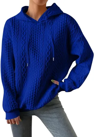 Hoodies For Women Casual Pullover Long Sleeve Drawstring Hoodies Sweatshirts with Pocket