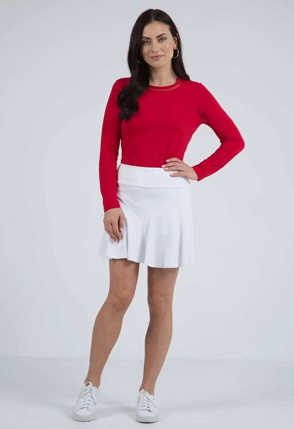 IBKUL Athleisure Wear Sun Protective UPF 50  Icefil Cooling Flounce Skort with Back Pockets - 20000