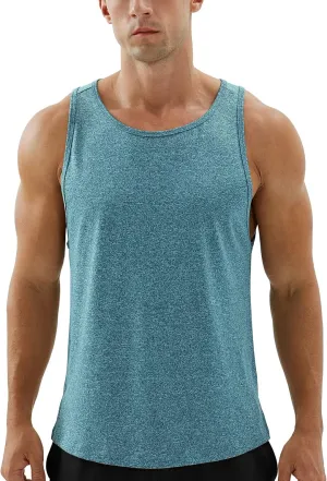 icyzone Men's Racerback Athletic Muscle Tank Tops for Gym Workout Running Exercise