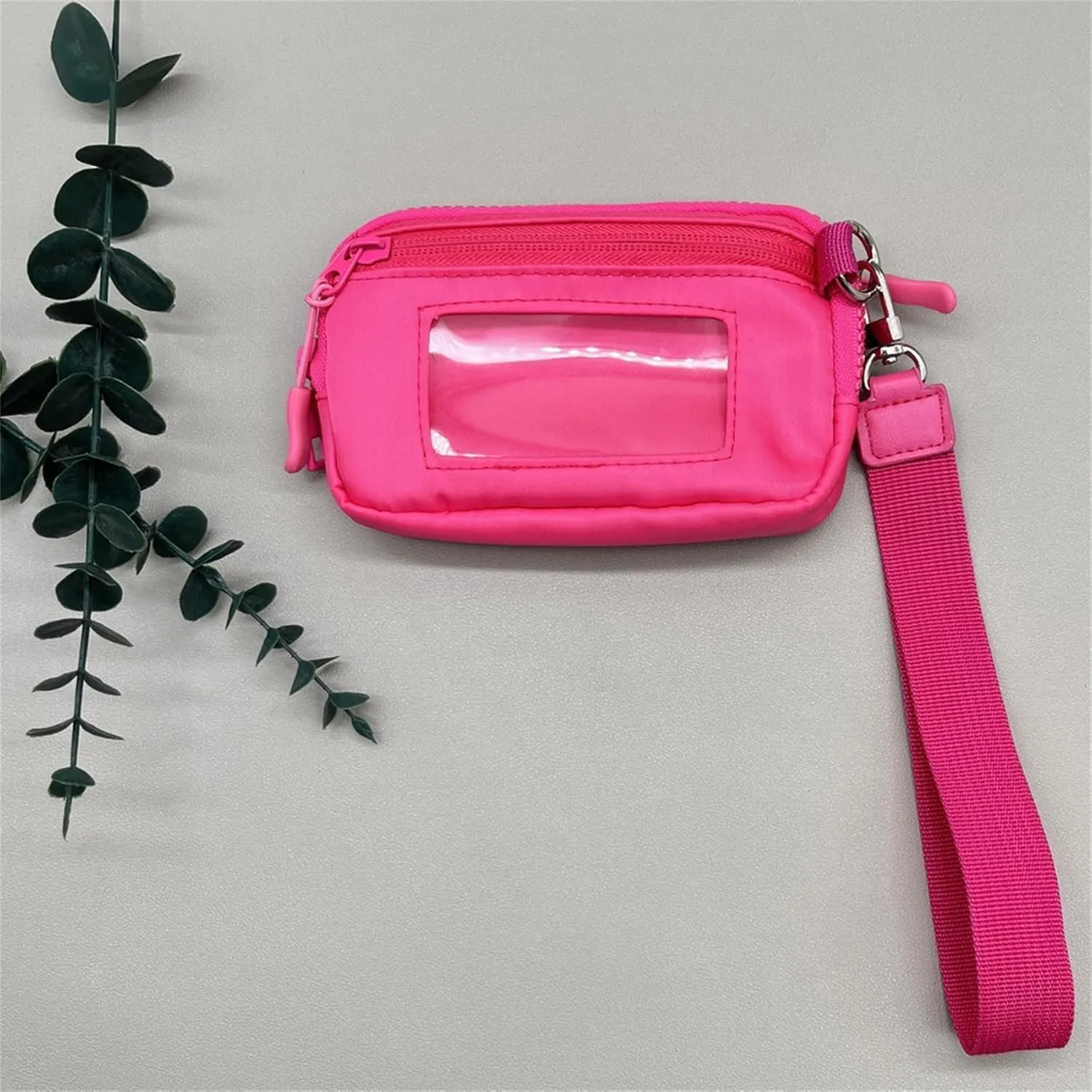 Iris' Pouch Wristlet Rainbow Wallet, Women's Waterproof Nylon Keychain Wallet (A2)
