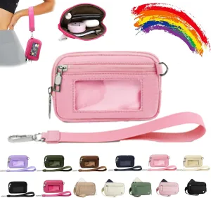 Iris' Pouch Wristlet Rainbow Wallet, Women's Waterproof Nylon Keychain Wallet (A2)