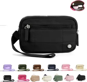 Iris' Pouch Wristlet Rainbow Wallet, Women's Waterproof Nylon Keychain Wallet (B5)