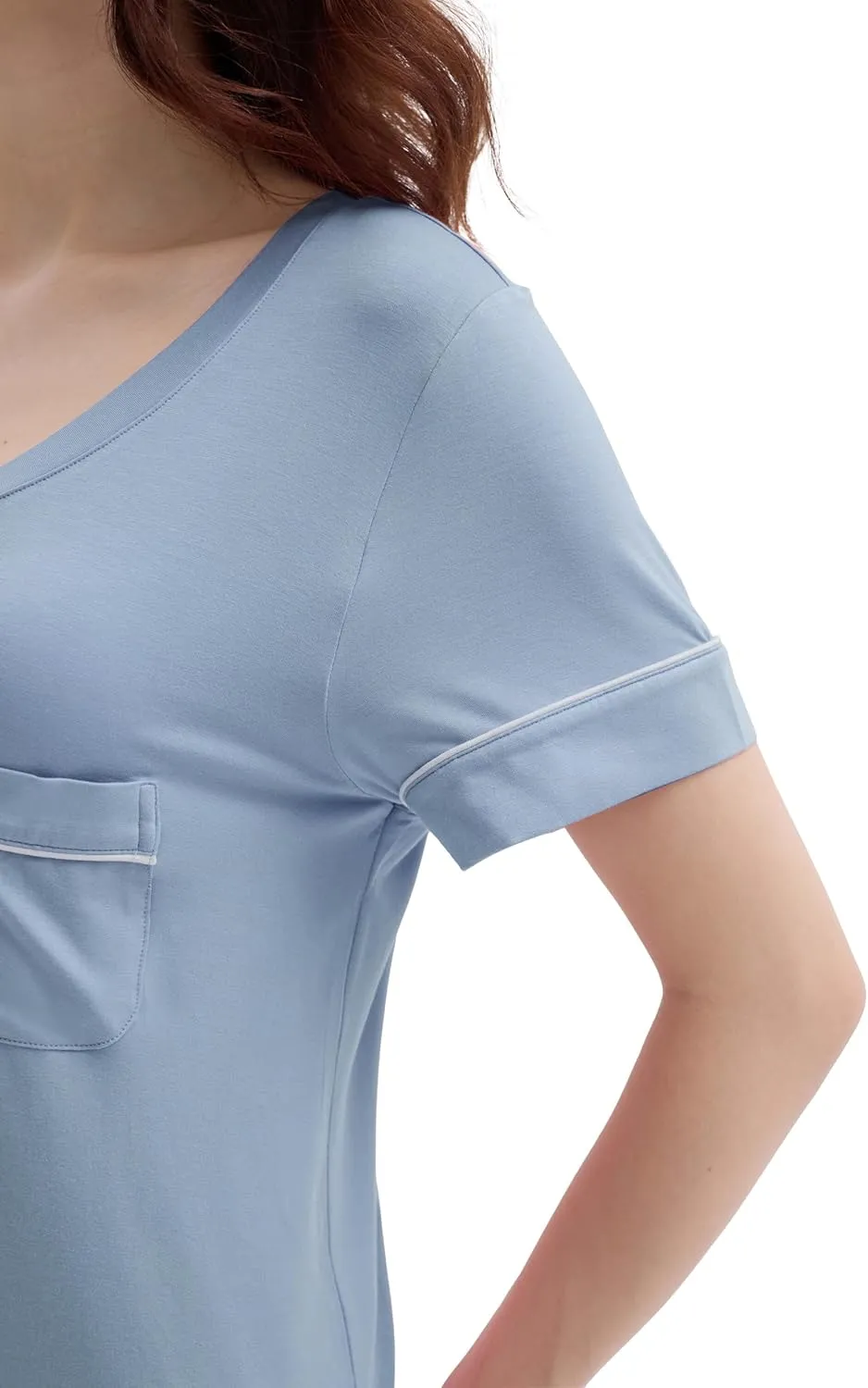 Joyaria Cooling Night/Sleep Shirt Bamboo Viscose Women Short Nightgown Sleepwear S-XXL