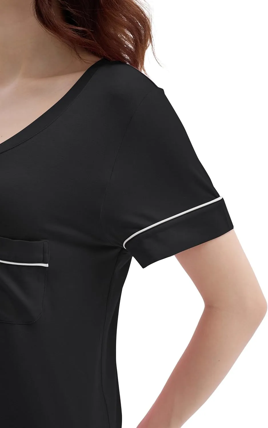 Joyaria Cooling Night/Sleep Shirt Bamboo Viscose Women Short Nightgown Sleepwear S-XXL